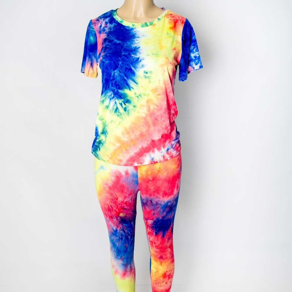 Blue Tie Dye Pant Set